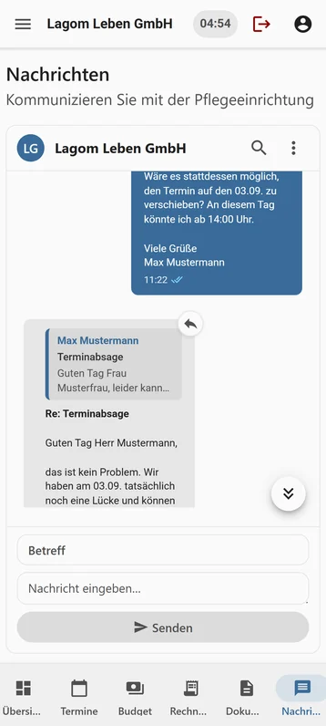 Dieselbe Ansicht Nachrichten auf dem Handy